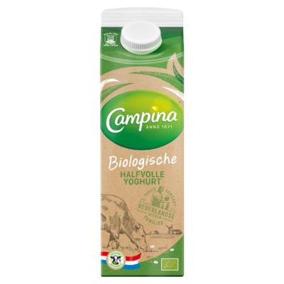Campina Biologisch Halfvolle Yoghurt 1 L