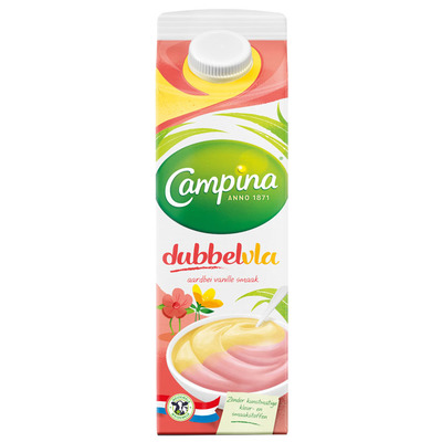 Campina Dubbelvla aardbei-vanille