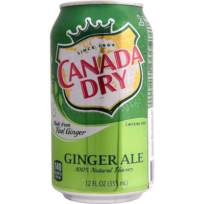 Canada Dry Ginger ale made from real ginger