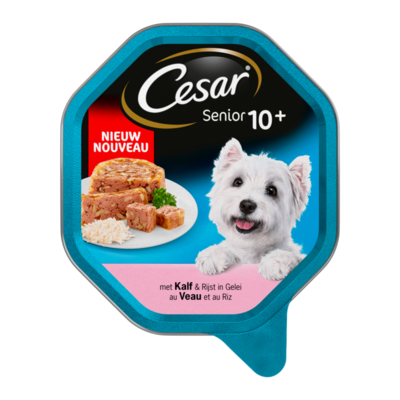 Cesar Hondenvoer Nat Senior Kalf & Rijst in Gelei Kuipje