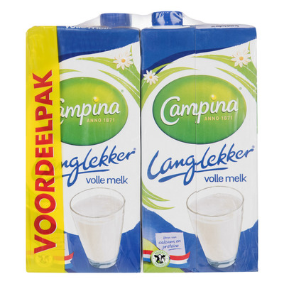 Campina Langlekker volle melk voordeel