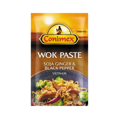 Conimex Wok Paste Soja, Ginger en Black Pepper 2-3 Porties