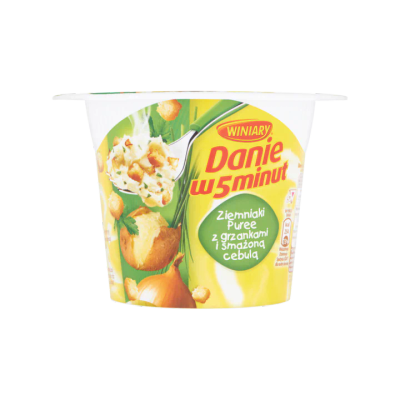 Winiary 5 min. Puree met Croutons en Gebakken Ui