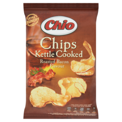 Chio Kettle cooked chips roasted bacon