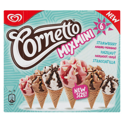 Cornetto Aardbei hazelnoot stracciatella
