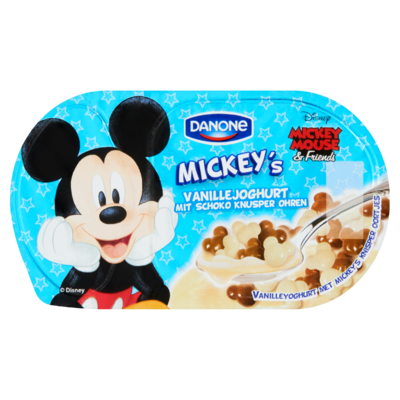 Danone Disney Vanilleyoghurt met Mickey's Knisper Oortjes 120 g