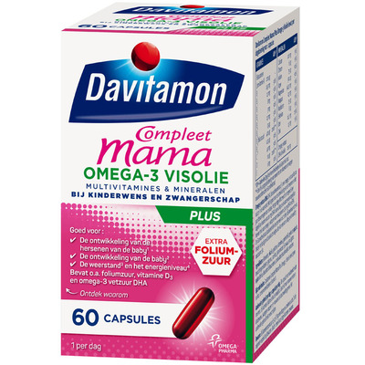 Davitamon Compleet mama omega-3 visolie capsules