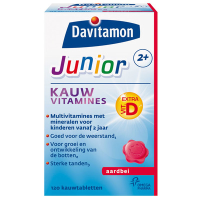 Davitamon Junior kauwvitamines aardbei 2+ jaar