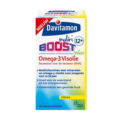 Davitamon Multiboost kauwcapsules citrus 12+