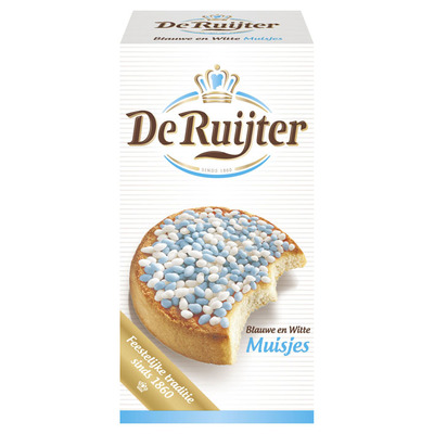 De Ruijter Muisjes blauw-wit