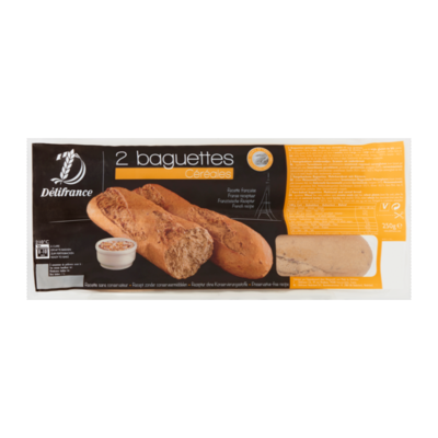 Délifrance Baguettes Céréales 2 Stuks
