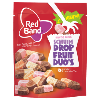 Red Band Dropfruit duo's schuim zacht/zoet