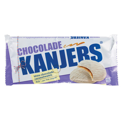 Kanjers Chocolade witte chocolade caramelwafels