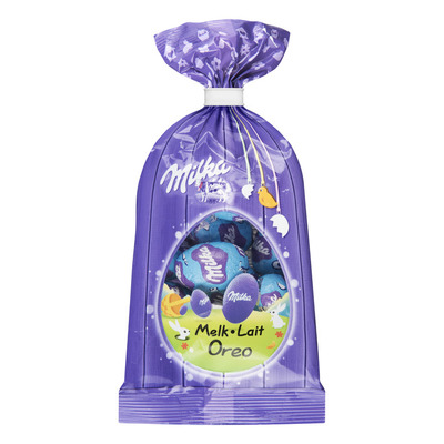 Milka Paaseitjes Alpenmelk met stukjes oreo