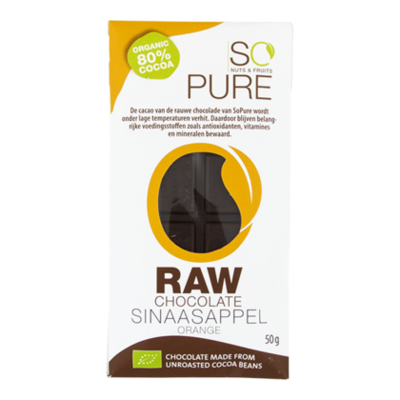 SoPure Sinaasappel raw chocolade bio