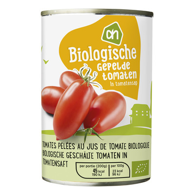 Huismerk Biologisch Gepeld tomaten in tomatensaus