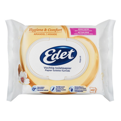 Edet Vochtig toiletpapier rich almond