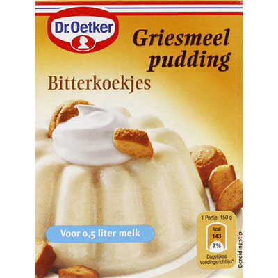 Dr. Oetker Griesmeelpudding bitterkoekjes