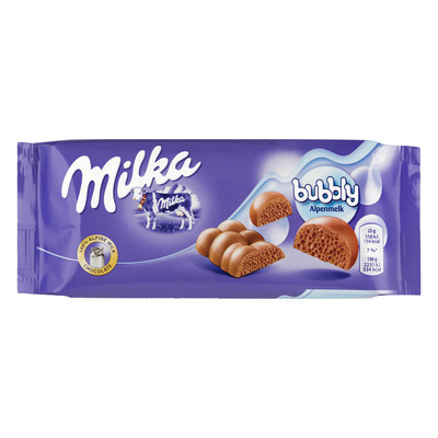 Milka Reep bubbly met luchtbellen