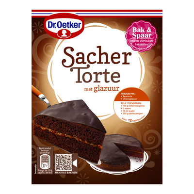 Dr. Oetker Sacher torte met glazuur