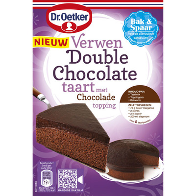Dr. Oetker Verwen double chocolate taart
