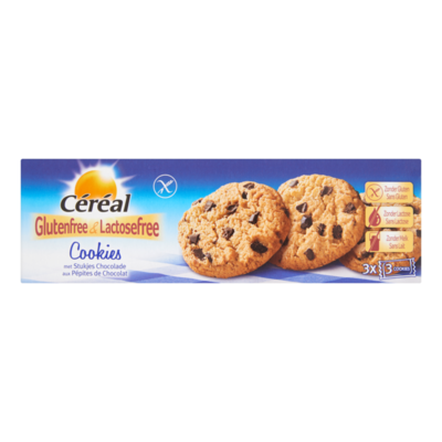 Céréal Glutenfree & Lactosefree Cookies met Stukjes Chocolade 3 x 3 Stuks