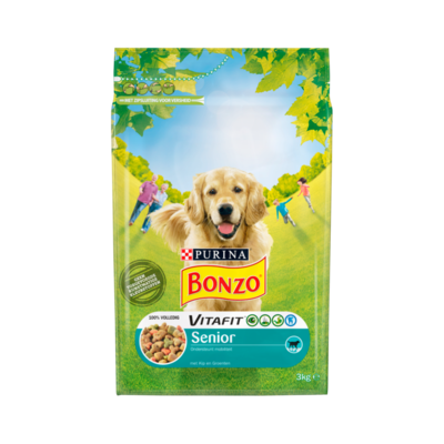 Bonzo Vitafit Senior met Kip en Groenten