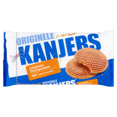 Kanjers Stroopwafel extra groot 4 x 2 stuks