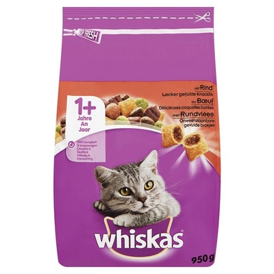 Whiskas Adult Kattenvoer Brokken Met Rund