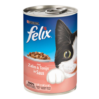 Felix met zalm en tonijn in saus