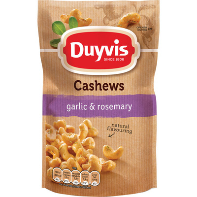 Duyvis Pure & natural cashews garlic rosemary