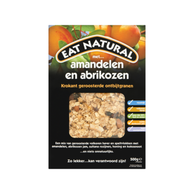 Eat Natural Krokant Geroosterde Ontbijtgranen met Amandelen en Abrikozen
