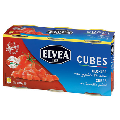 Elvea Gepelde tomaten in blokjes
