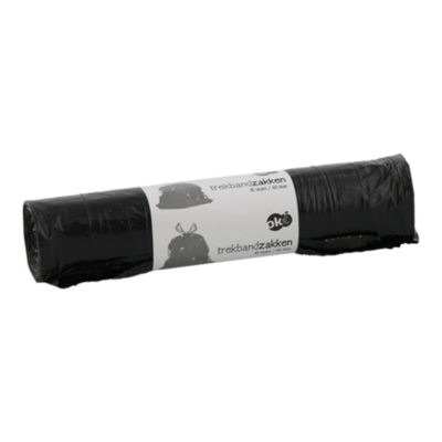 Budget Huismerk Vuilniszak trekband 60 liter