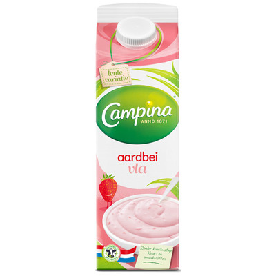 Campina Aardbeien vla lentevariant