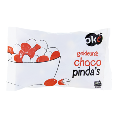 Budget Huismerk Chocolade gekleurde choco pinda's