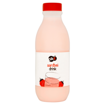 Budget Huismerk Zuiveldrank aardbei