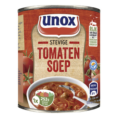 Unox Soep in blik stevige tomatensoep