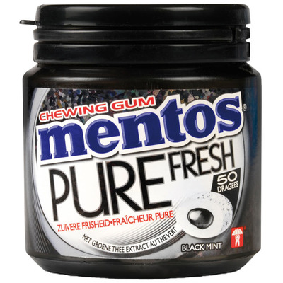 Mentos Gum Bottle pure fresh black mint