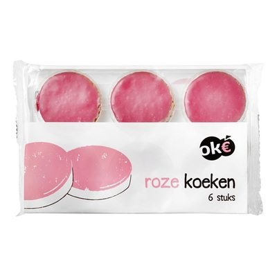 Budget Huismerk Roze Koeken