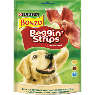 Bonzo Beggin' strips met baconsmaak