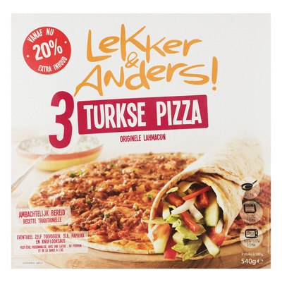 Lekker&Anders Lahmacun (Turkse pizza)
