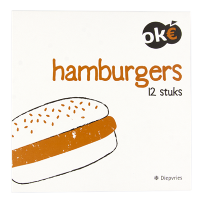 OKE Hamburgers 12 stuks