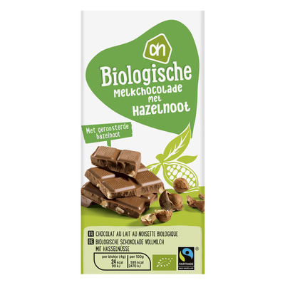 Huismerk Biologisch Melkchocolade hazelnoot