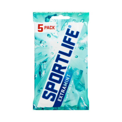 Sportlife Extramint Suikervrij Kauwgom 5-Pack Blister