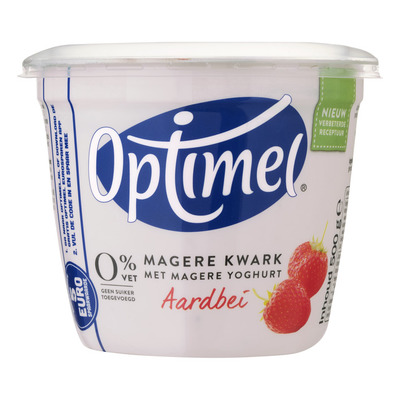 Optimel Magere kwark aardbei 0% vet