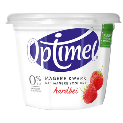 Optimel Magere kwark aardbei 0% vet