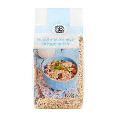 Molensteen Kwaliteit Muesli met Rozijnen en Hazelnoten