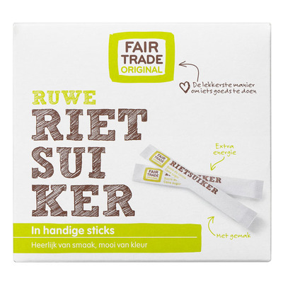 Fairtrade Original Ruwe rietsuiker sticks