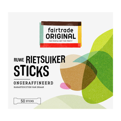 Fairtrade Original Ruwe rietsuiker sticks